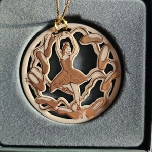 Lenox Gold and Cream Ballerina Ornament